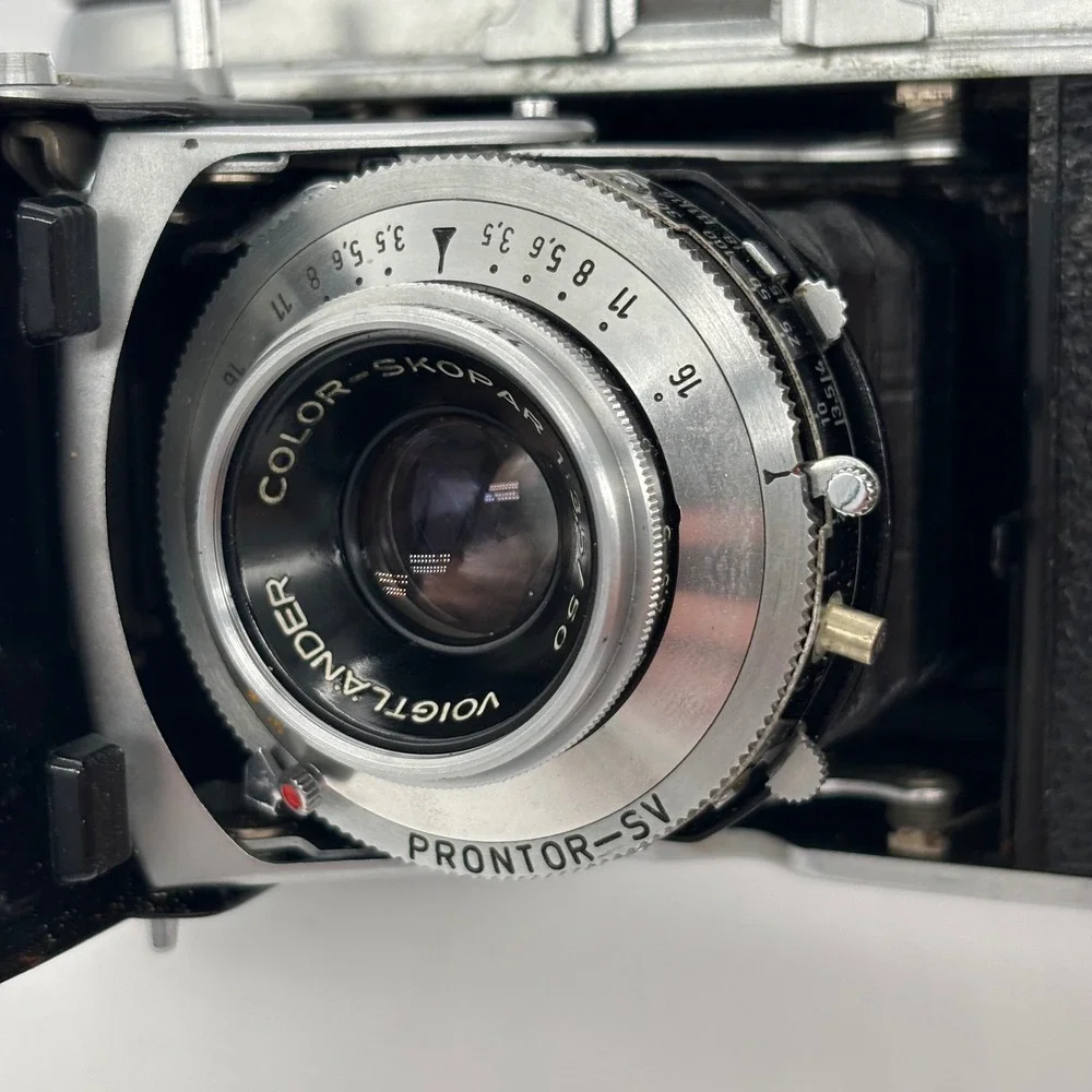 Voigtlander Vito II Folding 35mm Film Camera Color-Skopar 50mm f/3.5 Prontor-SV